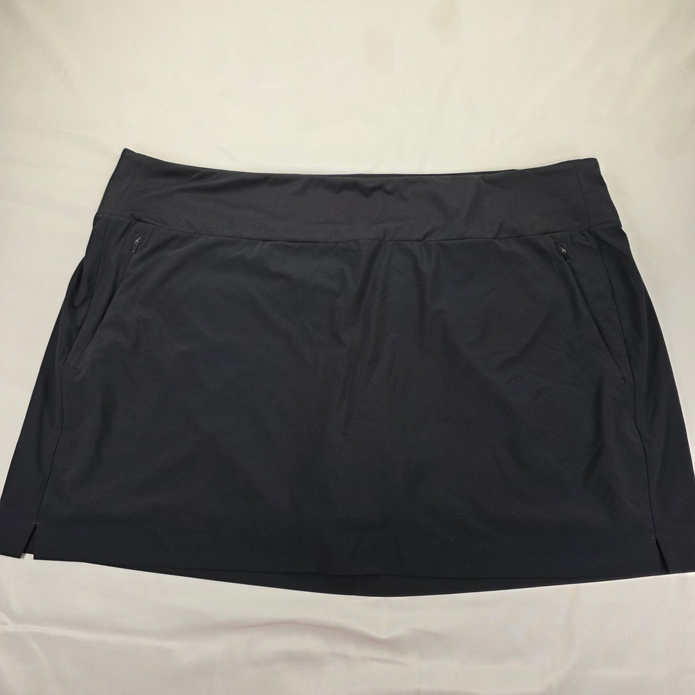 Athleta Soho Skort Black Athletic Golf Travel Skirt Plus Size 24